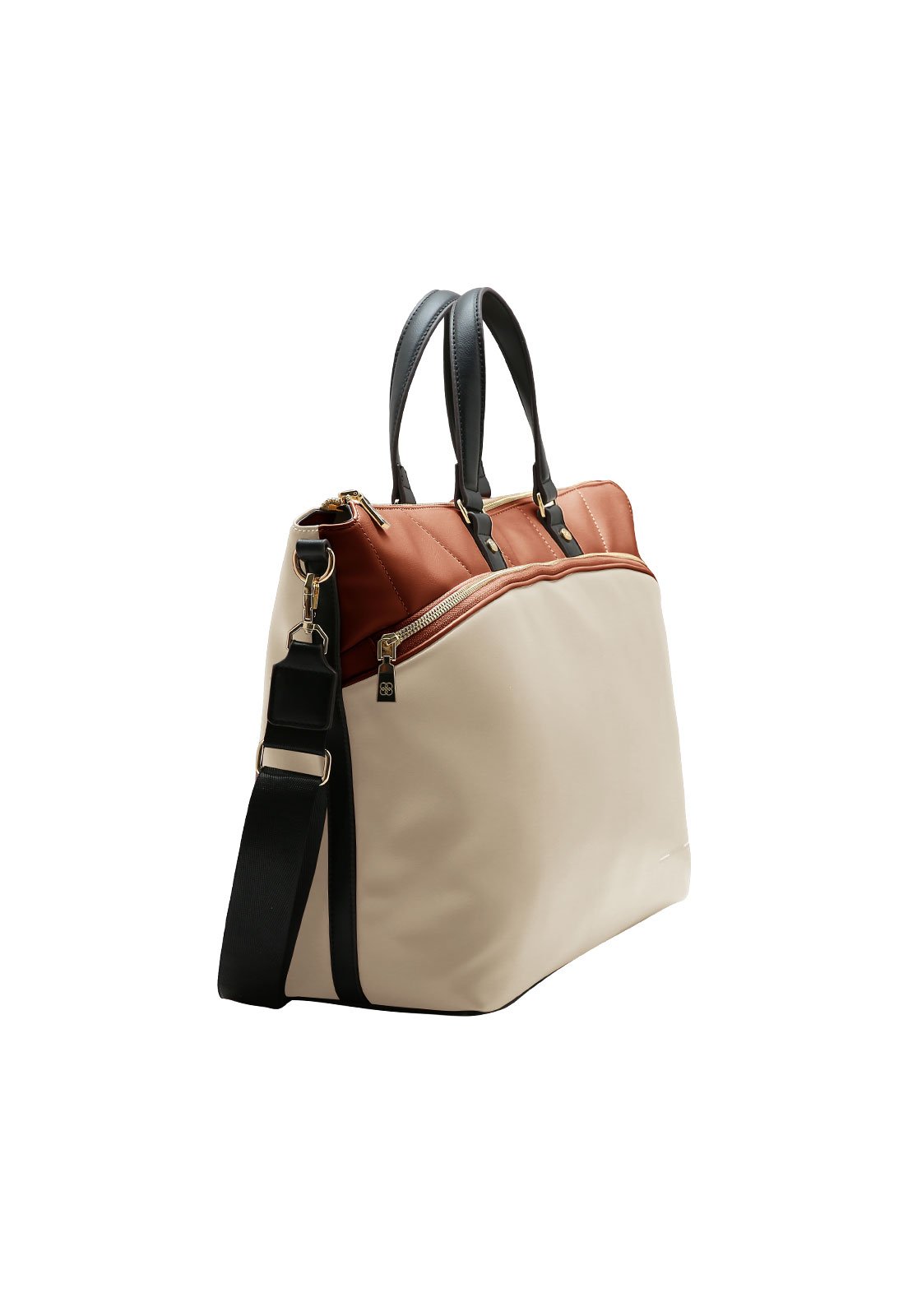 Bolsa Feminina Chenson Sport Chic Com Suporte de Mala Bege 2