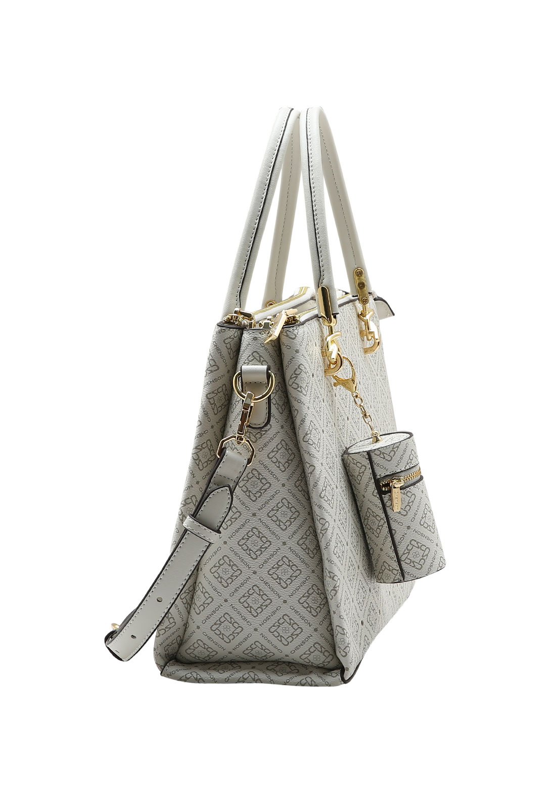 Bolsa Feminina Chenson Mão Monograma Luxo Branco 2