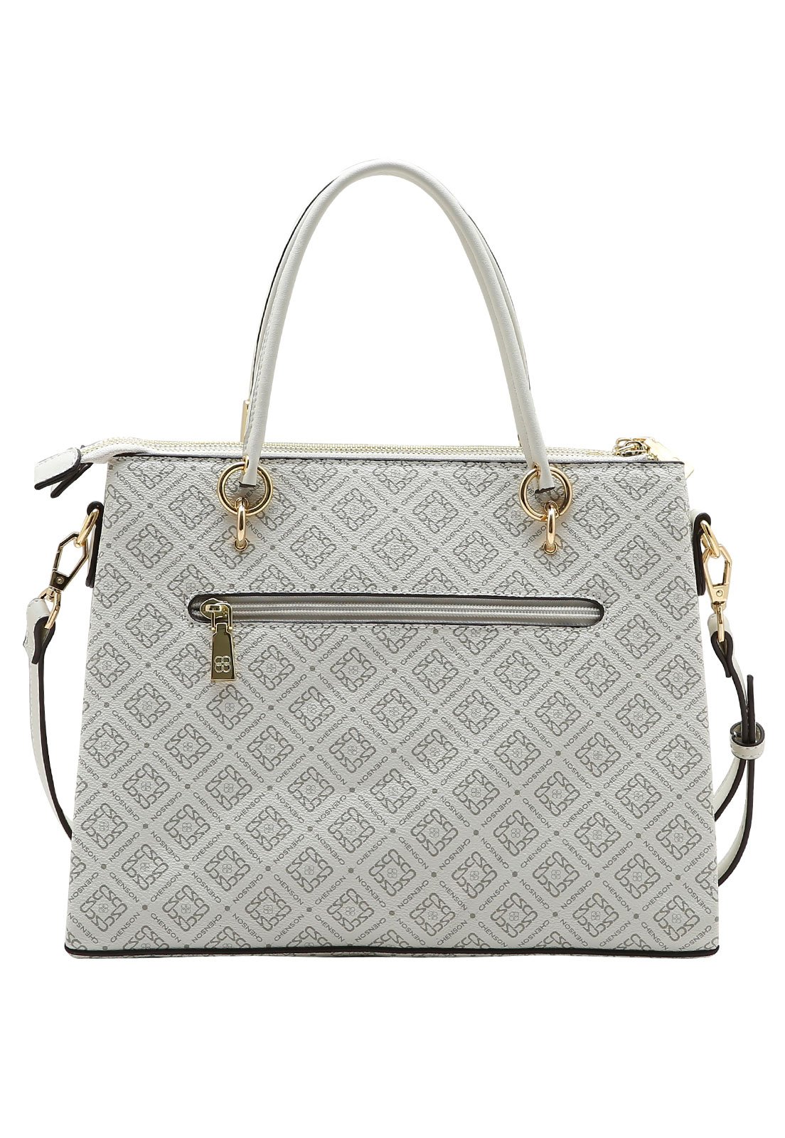 Bolsa Feminina Chenson Mão Monograma Luxo Branco 3