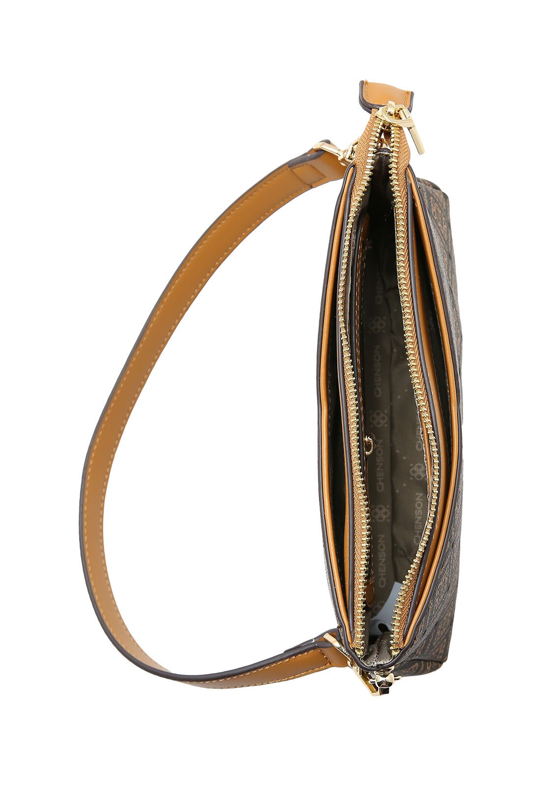 Bolsa Feminina Chenson Versátil Monograma Luxo Café 4