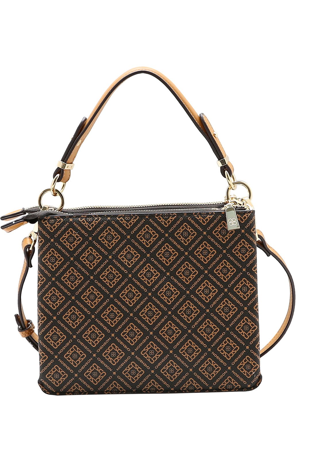 Bolsa Feminina Chenson Monograma Luxo Café 3