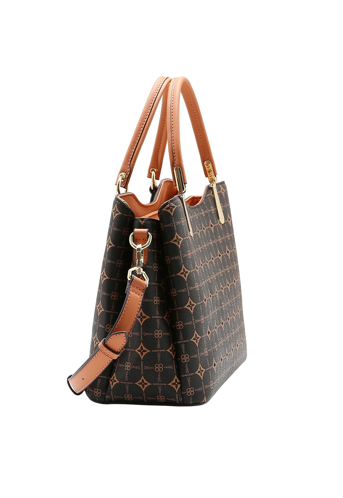 Bolsa Feminina Chenson Mão Monograma Delicado Café 2