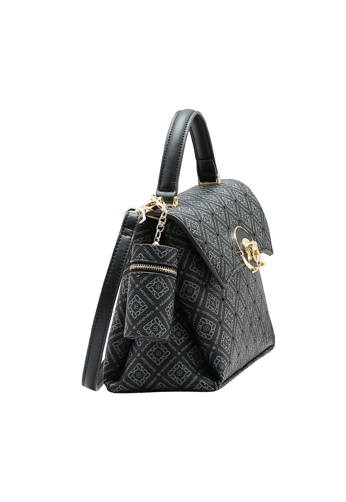 Bolsa Feminina Chenson Monograma Luxo Preto 2