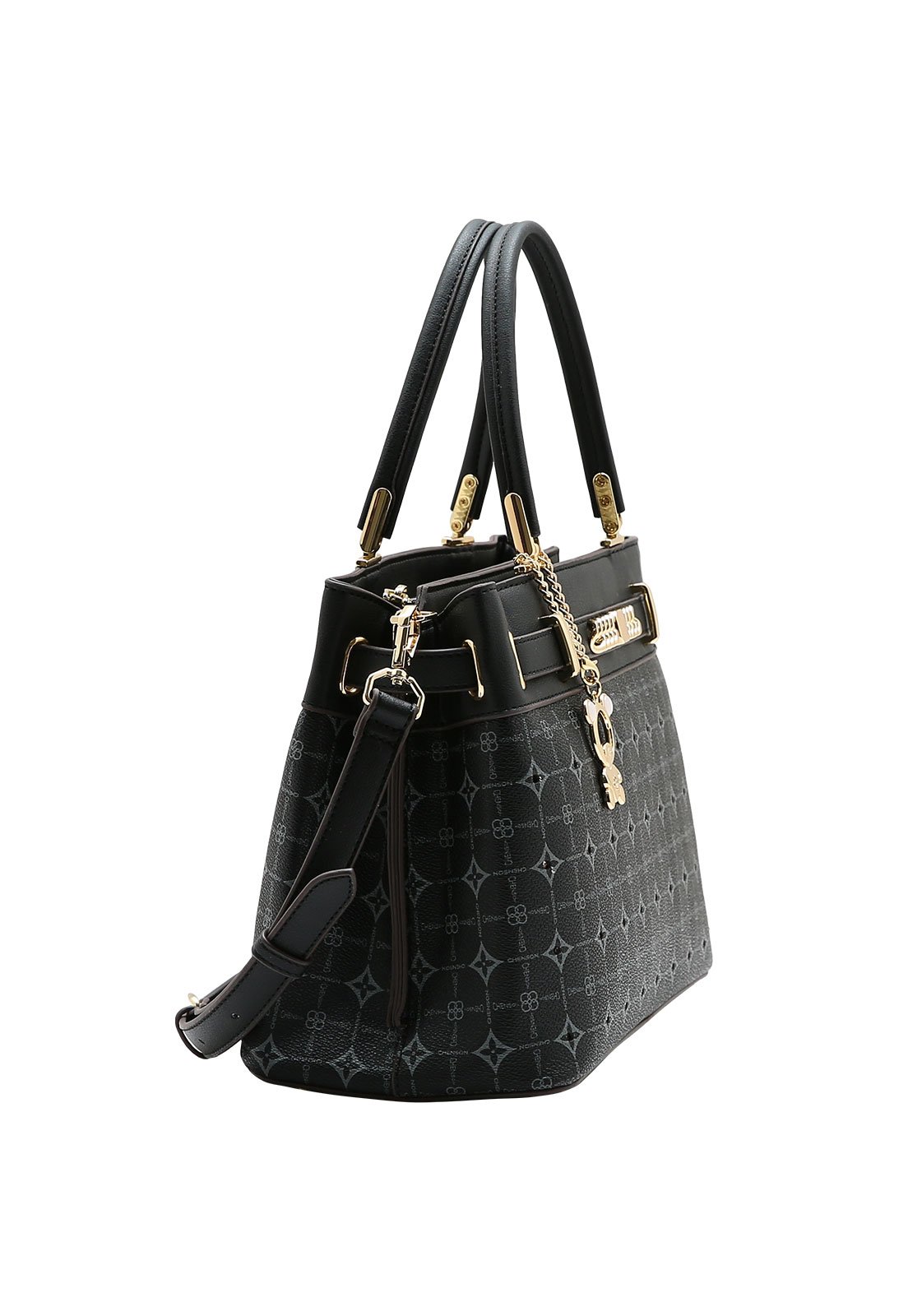 Bolsa Feminina Chenson Mão Monograma Delicado Preto 2