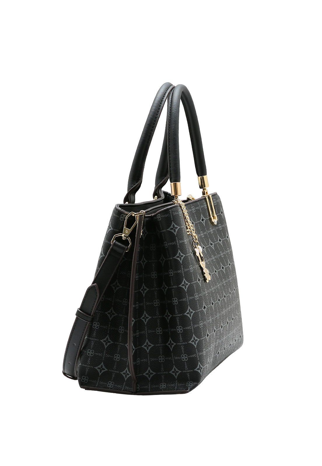Bolsa Feminina Chenson Mão Monograma Luxo Preto 2