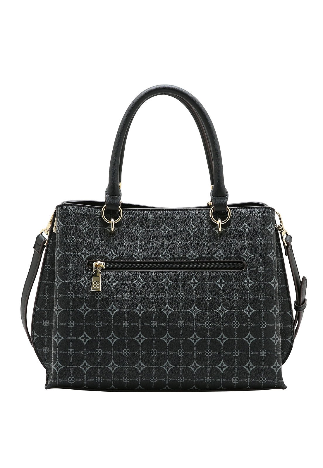 Bolsa Feminina Chenson Mão Monograma Luxo Preto 3