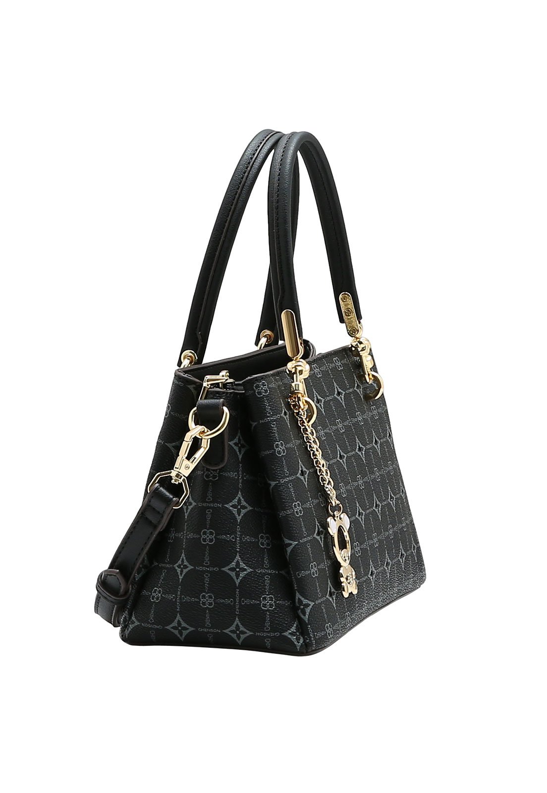 Bolsa Feminina Chenson Mão Monograma Delicado Preto 2