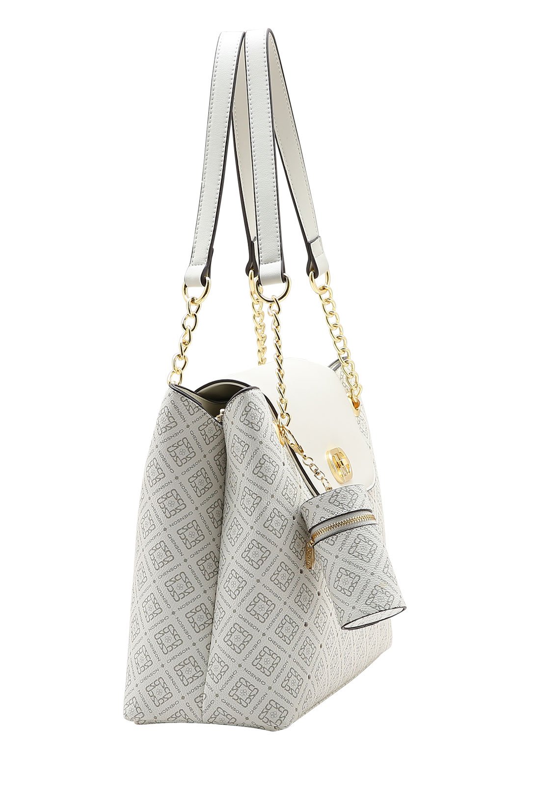 Bolsa Feminina Chenson Monograma Luxo Branco 2