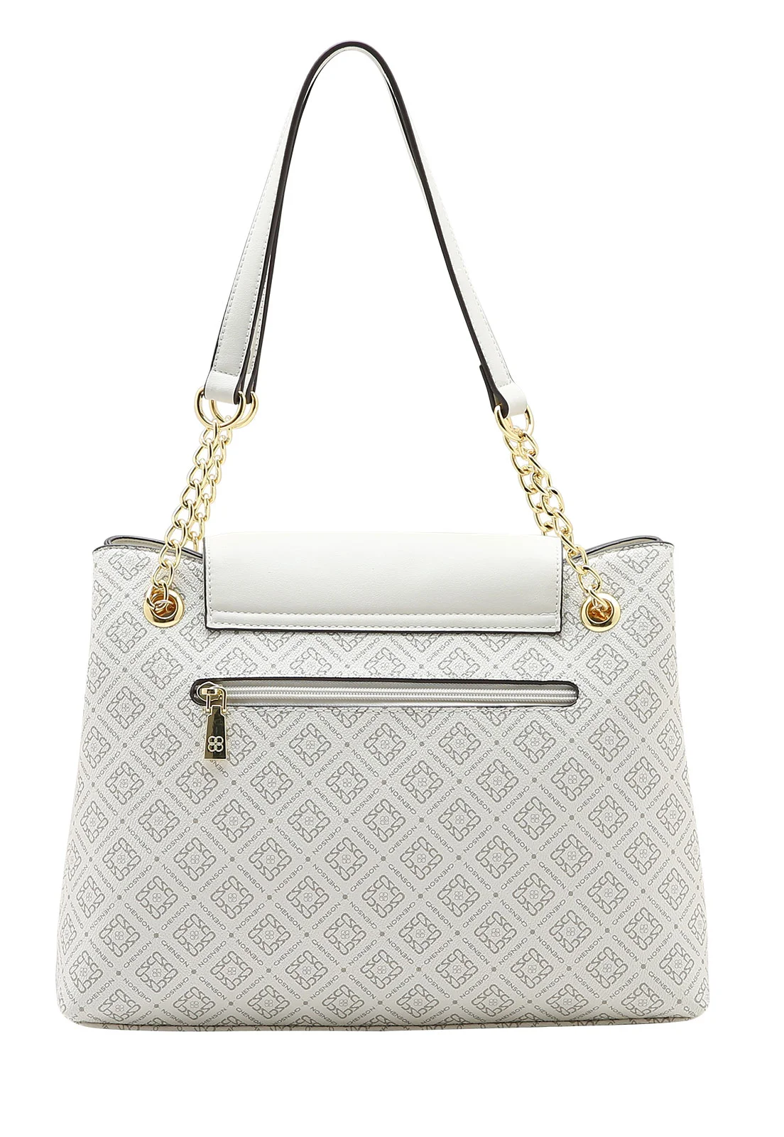 Bolsa Feminina Chenson Monograma Luxo Branco 3
