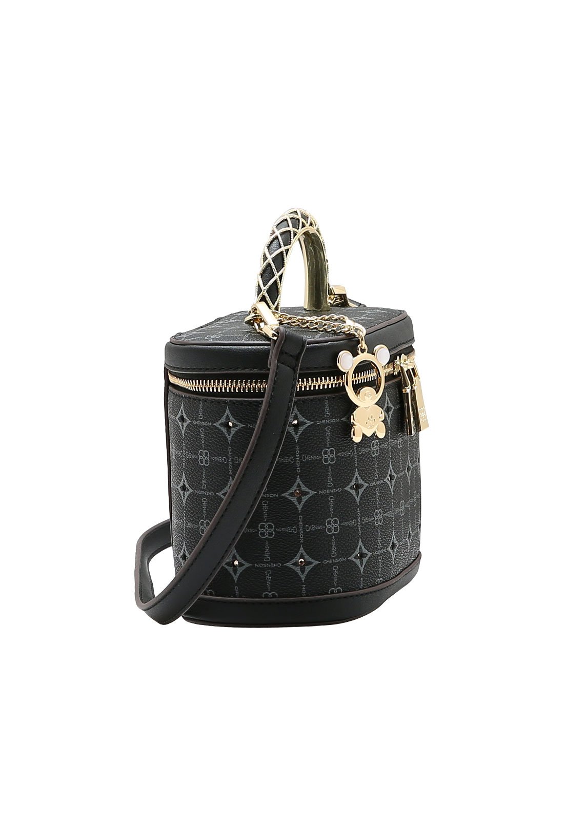 Bolsa Feminina Chenson Mão Monograma Delicado Preto 2