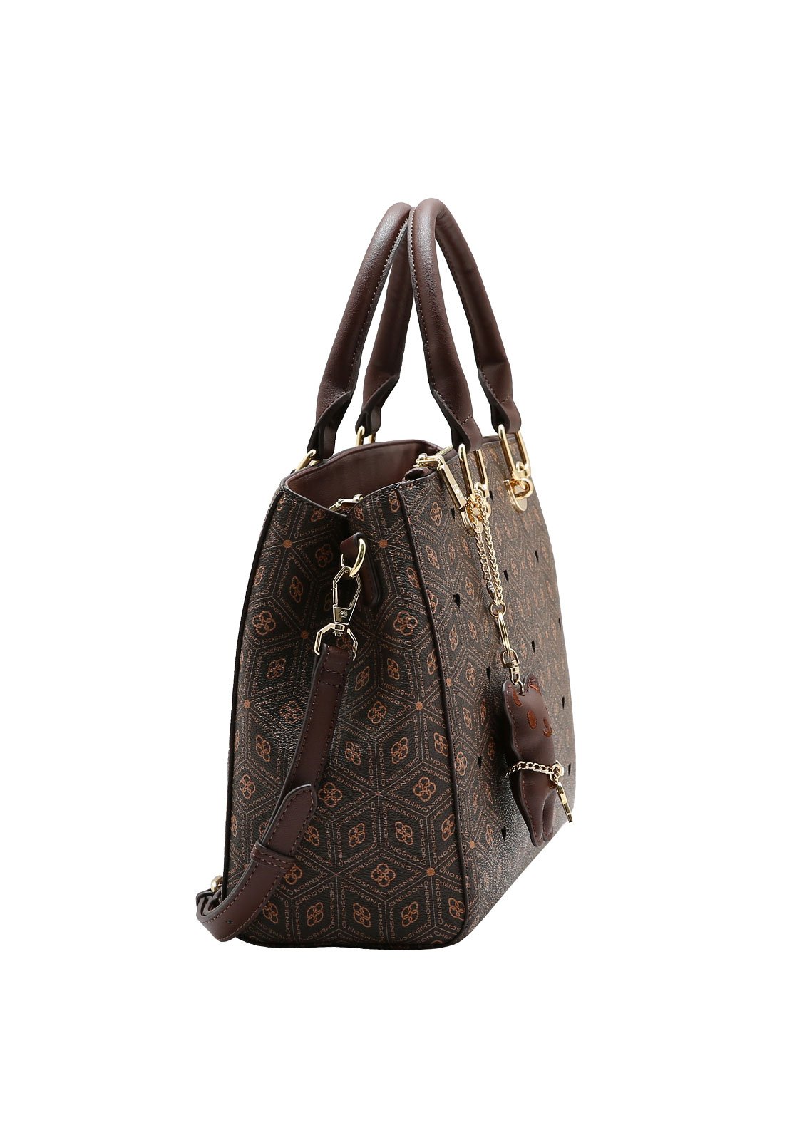 Bolsa Feminina Chenson Mão Coração Cristal Café 2