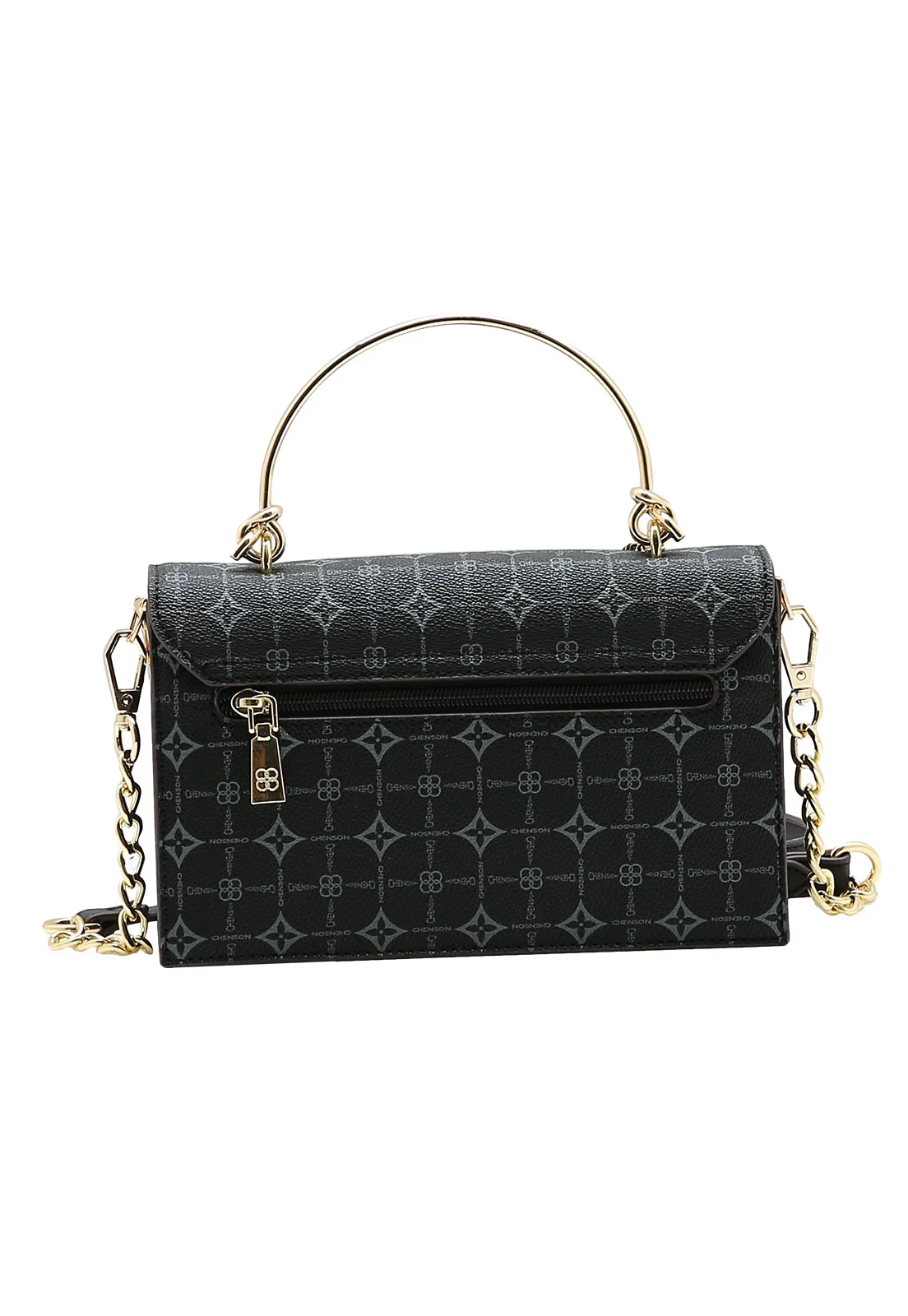 Bolsa Feminina Chenson Mão Monograma Delicado Preto 3