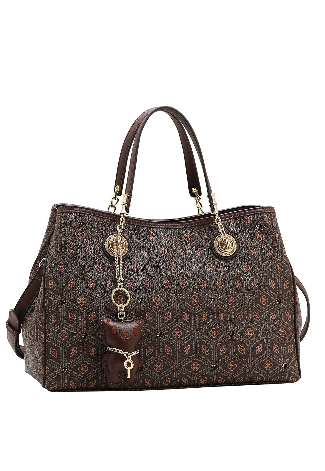 Bolsa Feminina Chenson Mão Coração Cristal