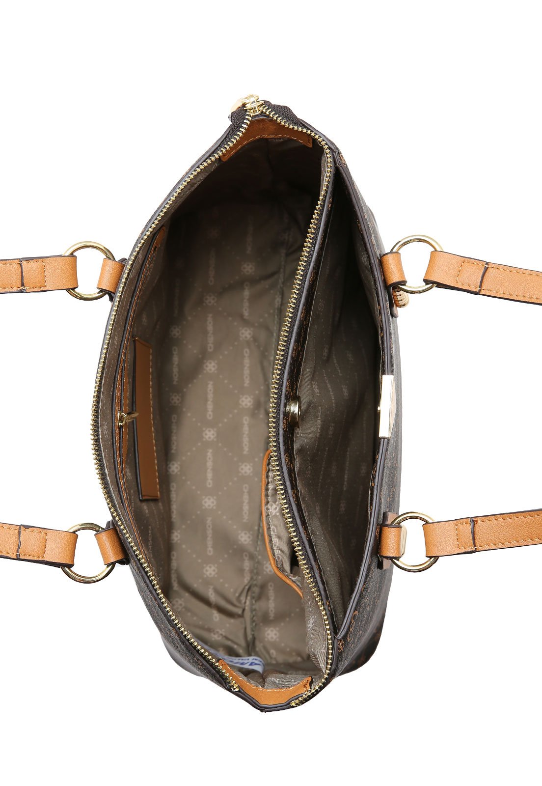 Bolsa Feminina Chenson Ombro Monograma Elegance Café 2