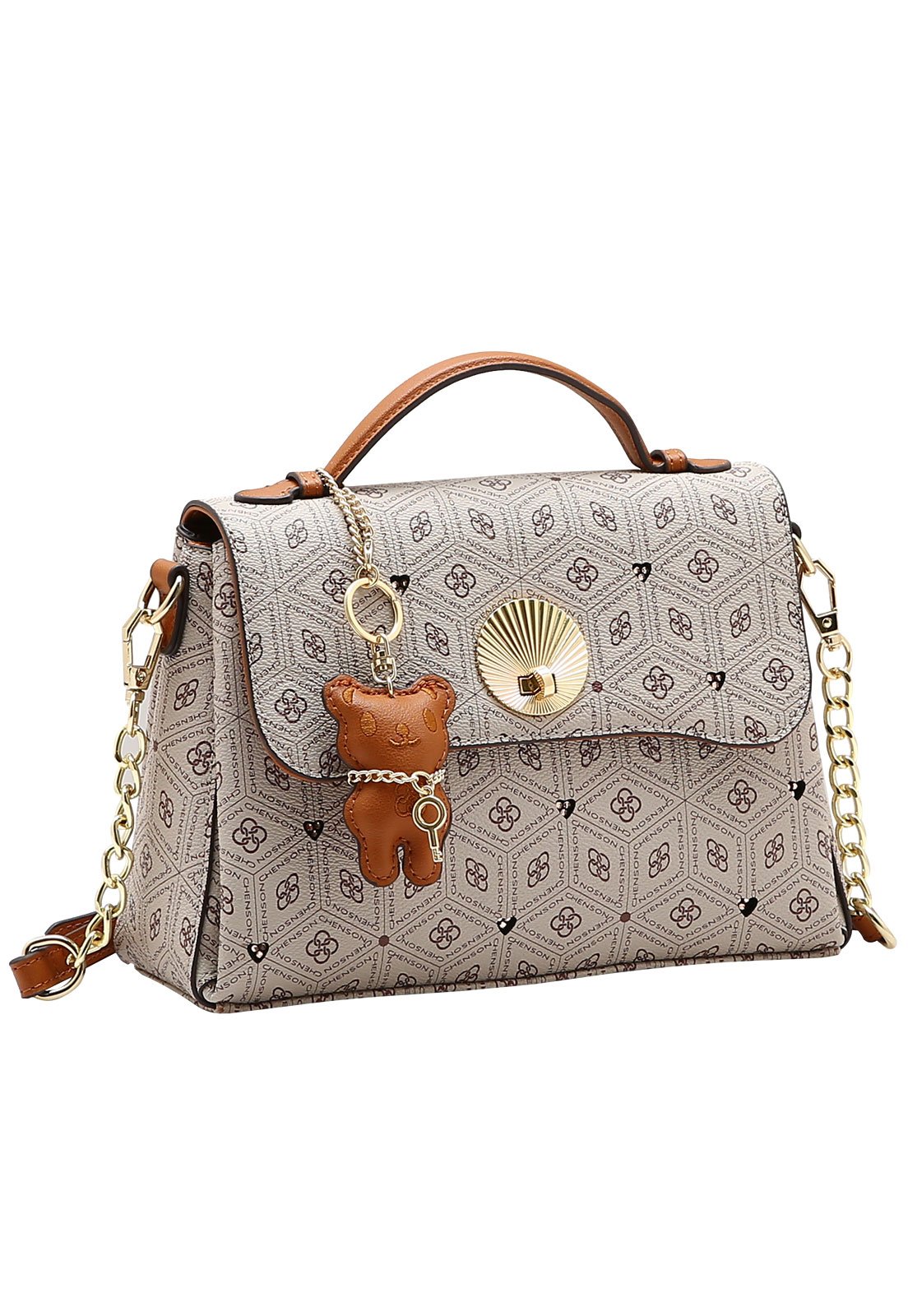 Bolsa Feminina Chenson Mão Coração Cristal