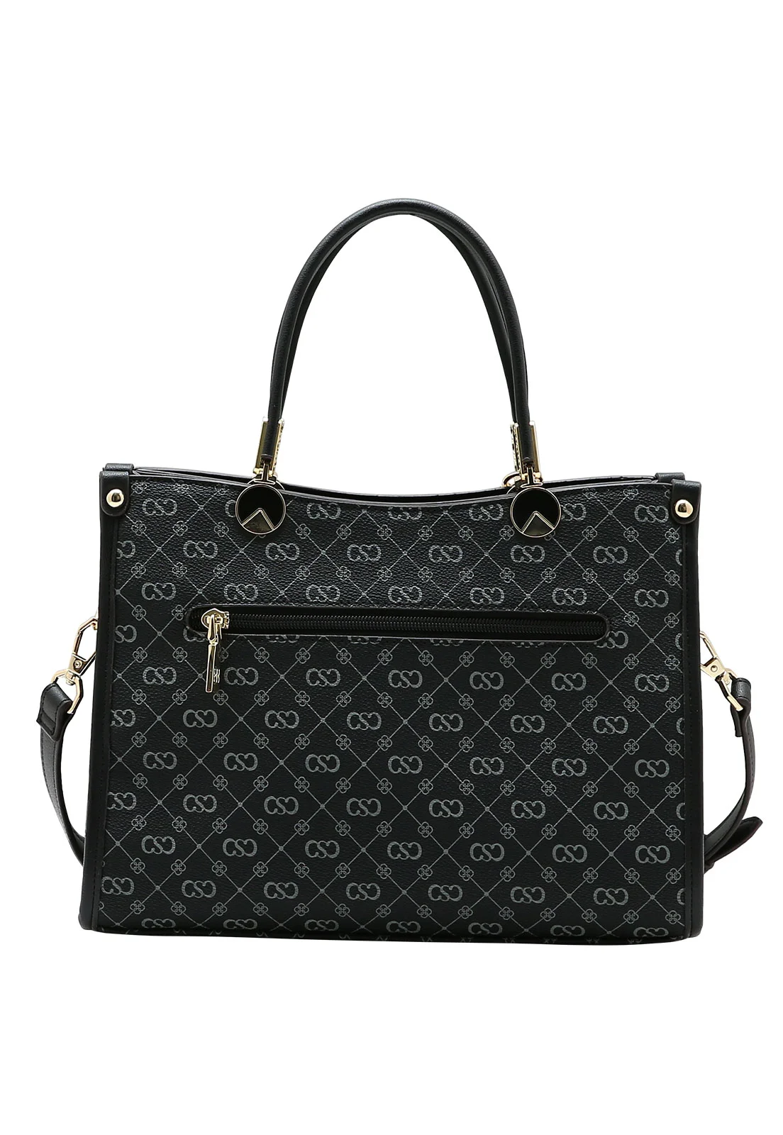 Bolsa Feminina Chenson Mão Monograma Elegance Preto 3