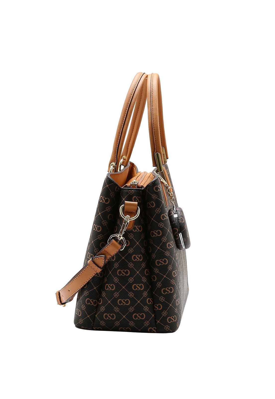 Bolsa Feminina Chenson Mão Monograma Elegance Café 2