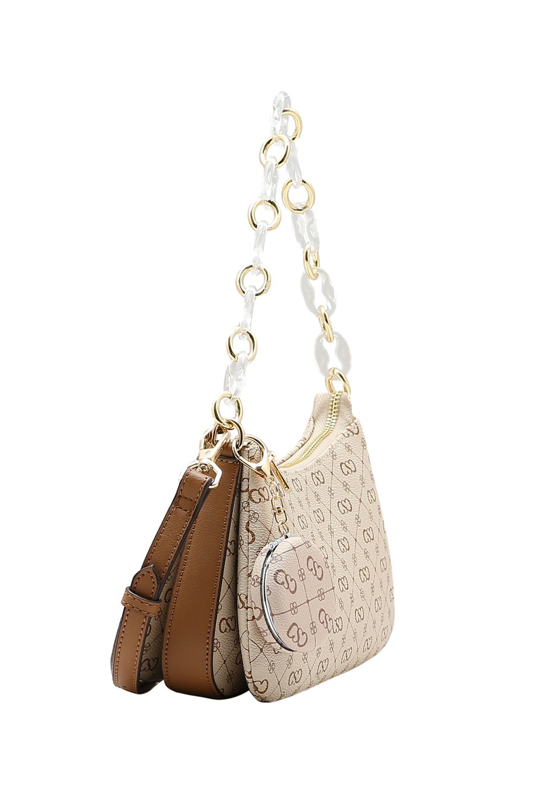 Bolsa Feminina Chenson Monograma Elegance Bege 2