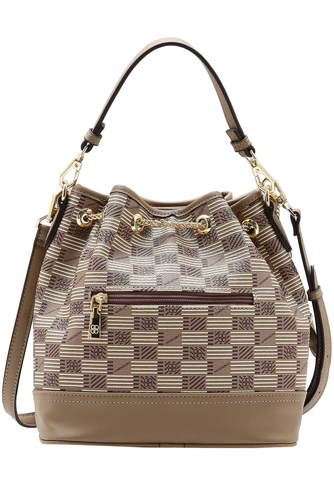 Bolsa Feminina Chenson Saco Art Monograma Marrom 2