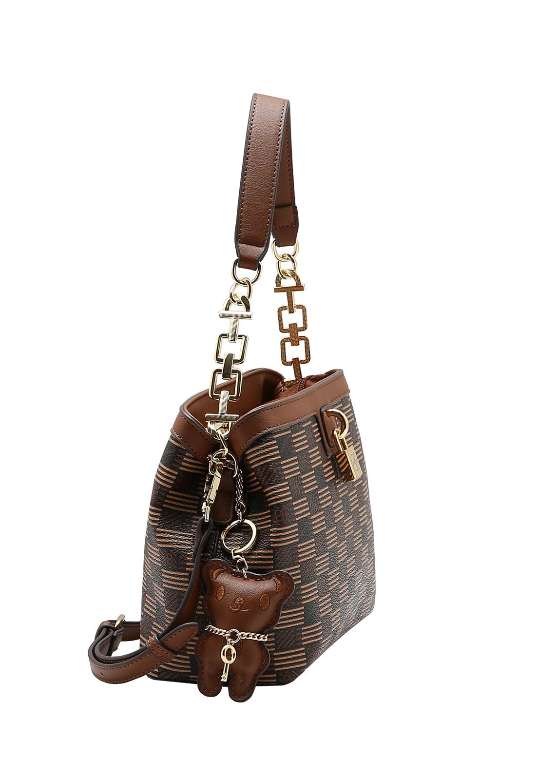 Bolsa Feminina Chenson Mão Art Monograma Café 2