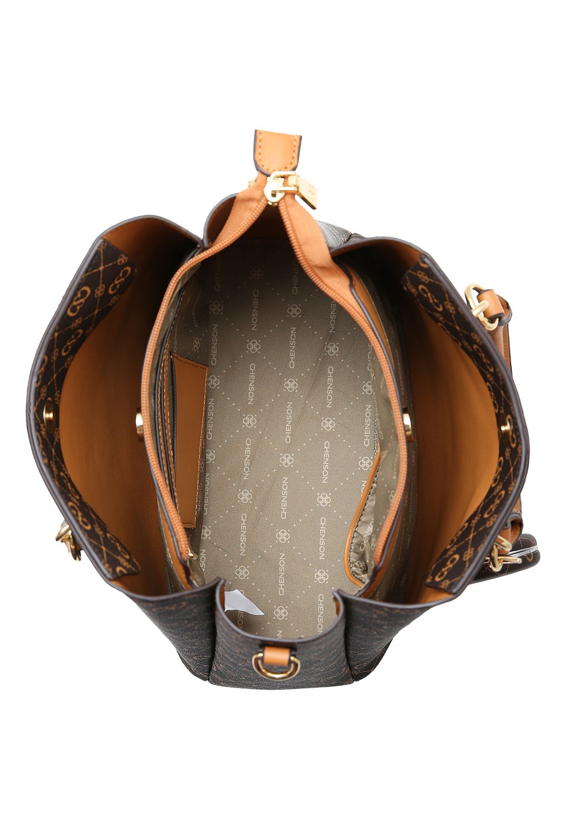 Bolsa Feminina Chenson Mão Monograma Elegance Café 4