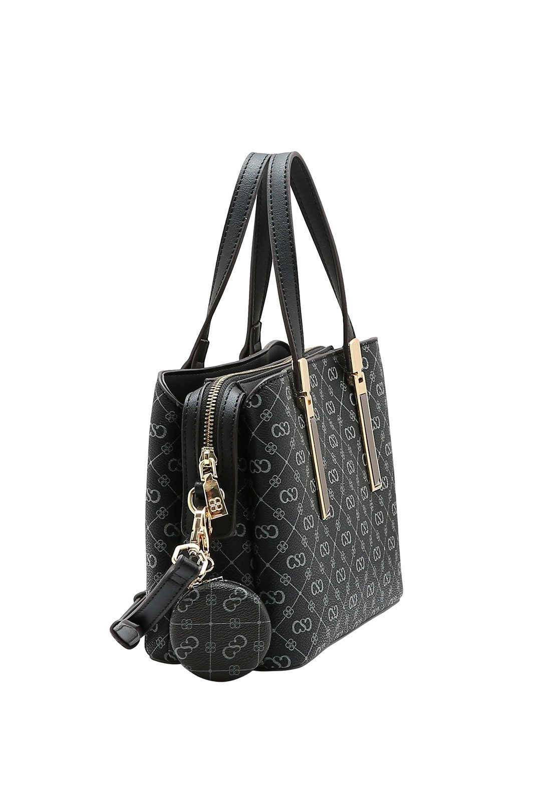Bolsa Feminina Chenson Mão Monograma Elegance Preto 2