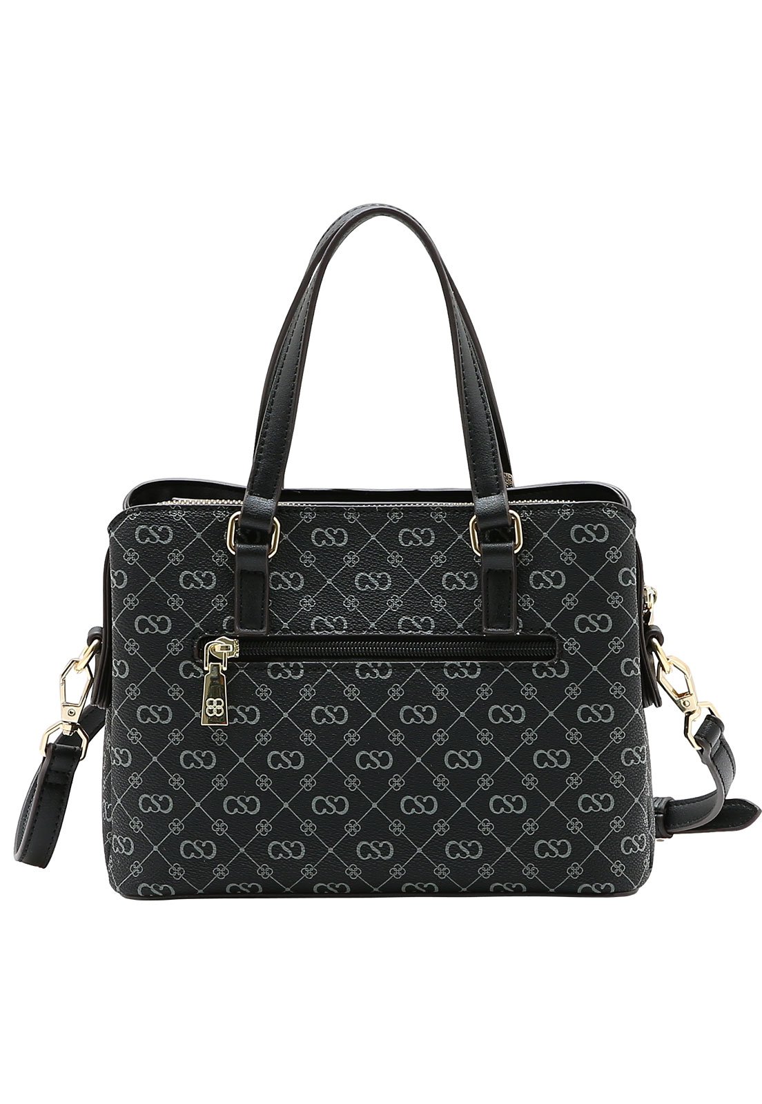 Bolsa Feminina Chenson Mão Monograma Elegance Preto 3