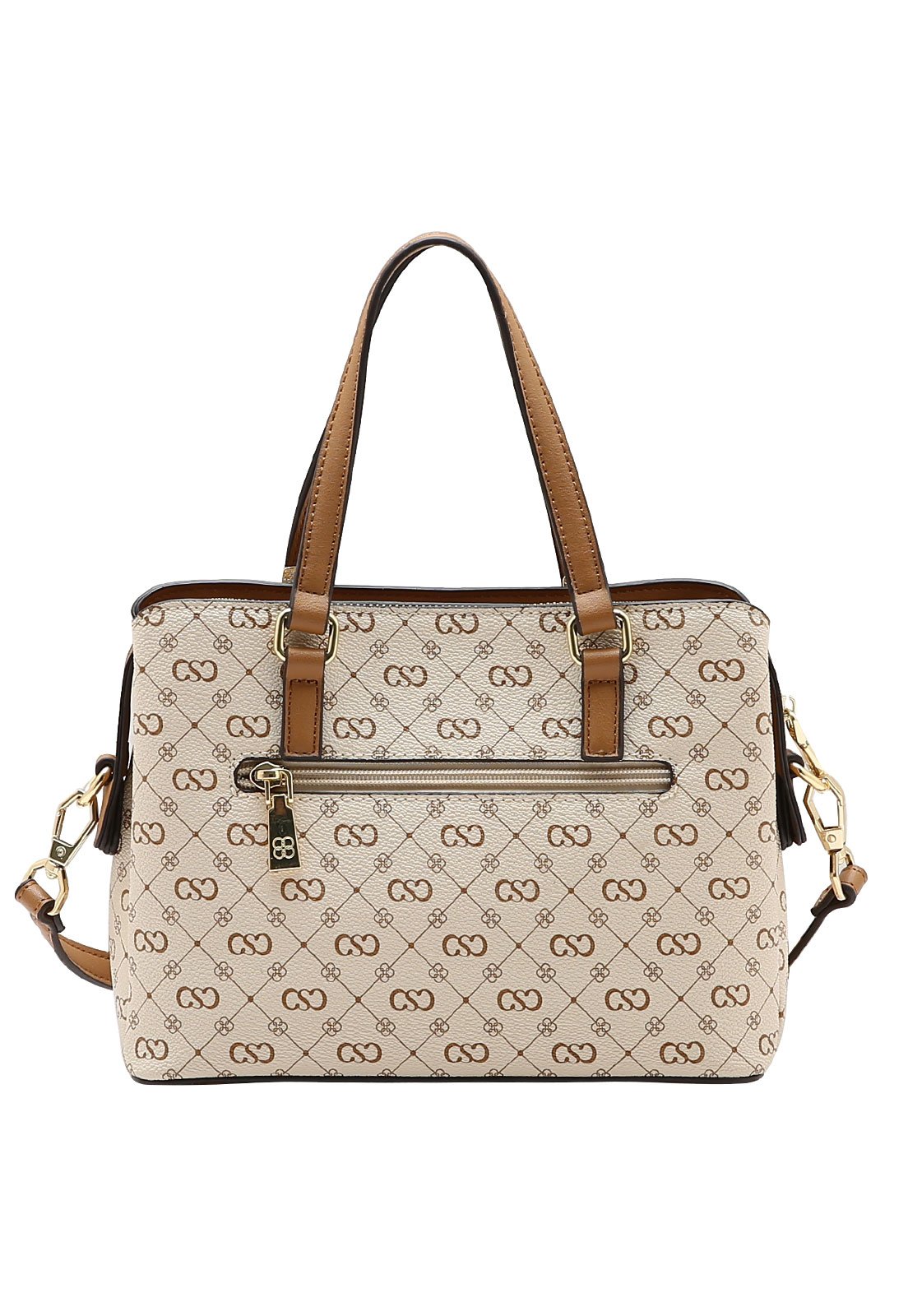 Bolsa Feminina Chenson Mão Monograma Elegance Bege 3