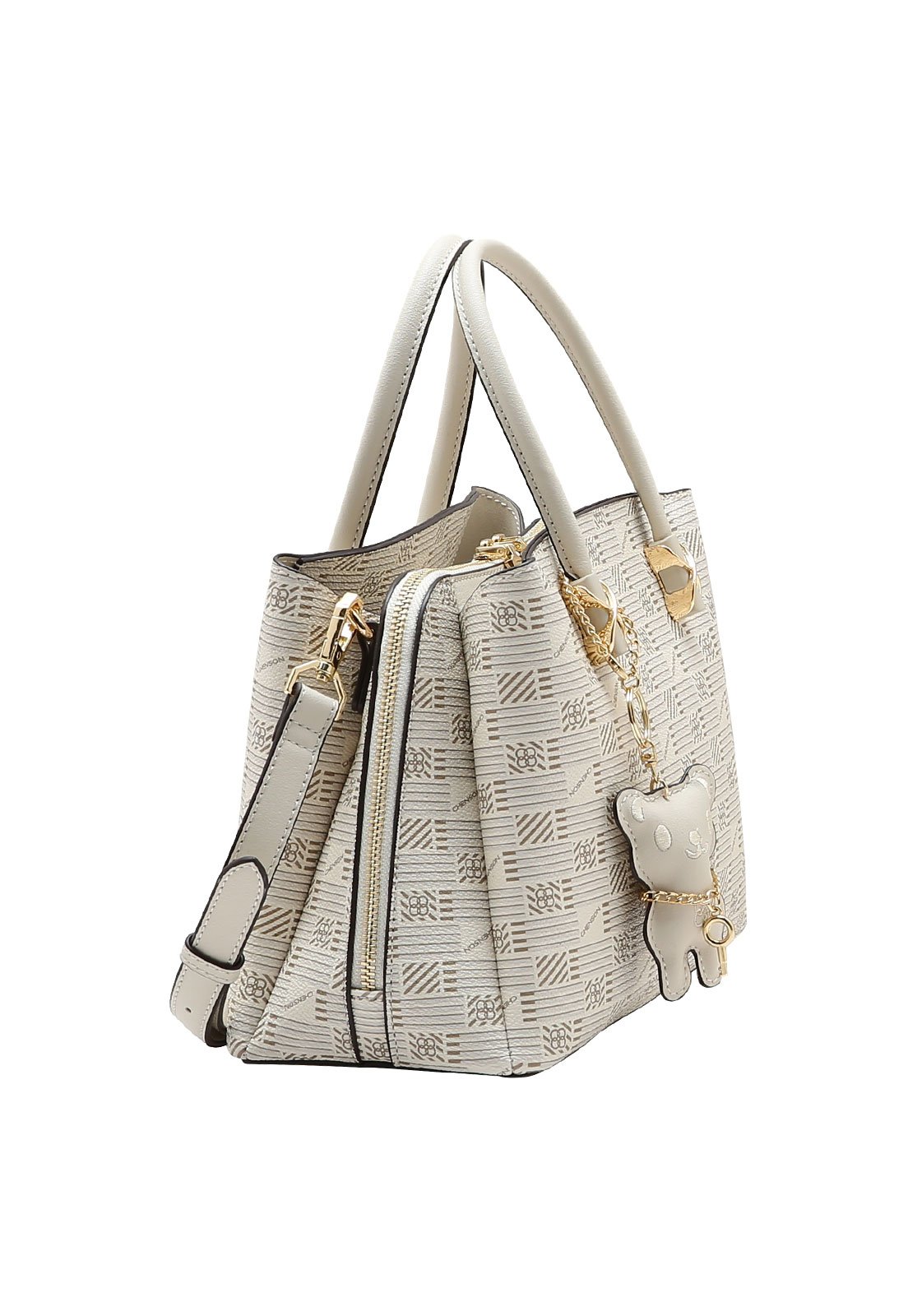 Bolsa Feminina Chenson Mão Art Monograma Branco 2