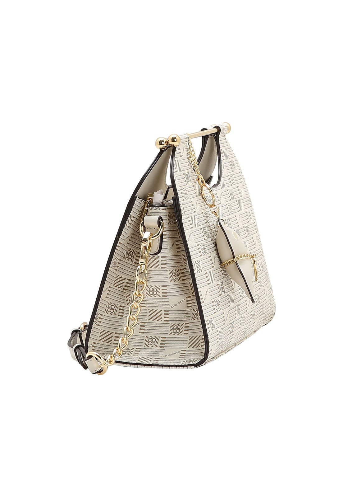 Bolsa Feminina Chenson Mão Art Monograma Branco 2