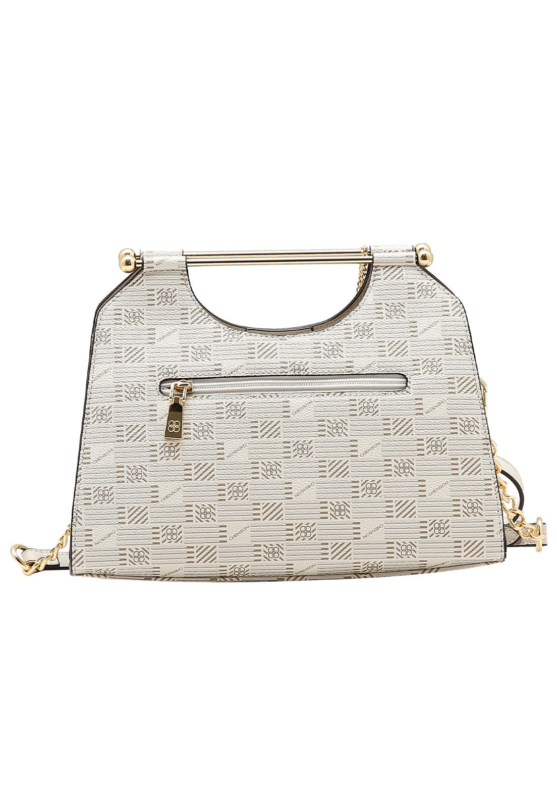 Bolsa Feminina Chenson Mão Art Monograma Branco 3
