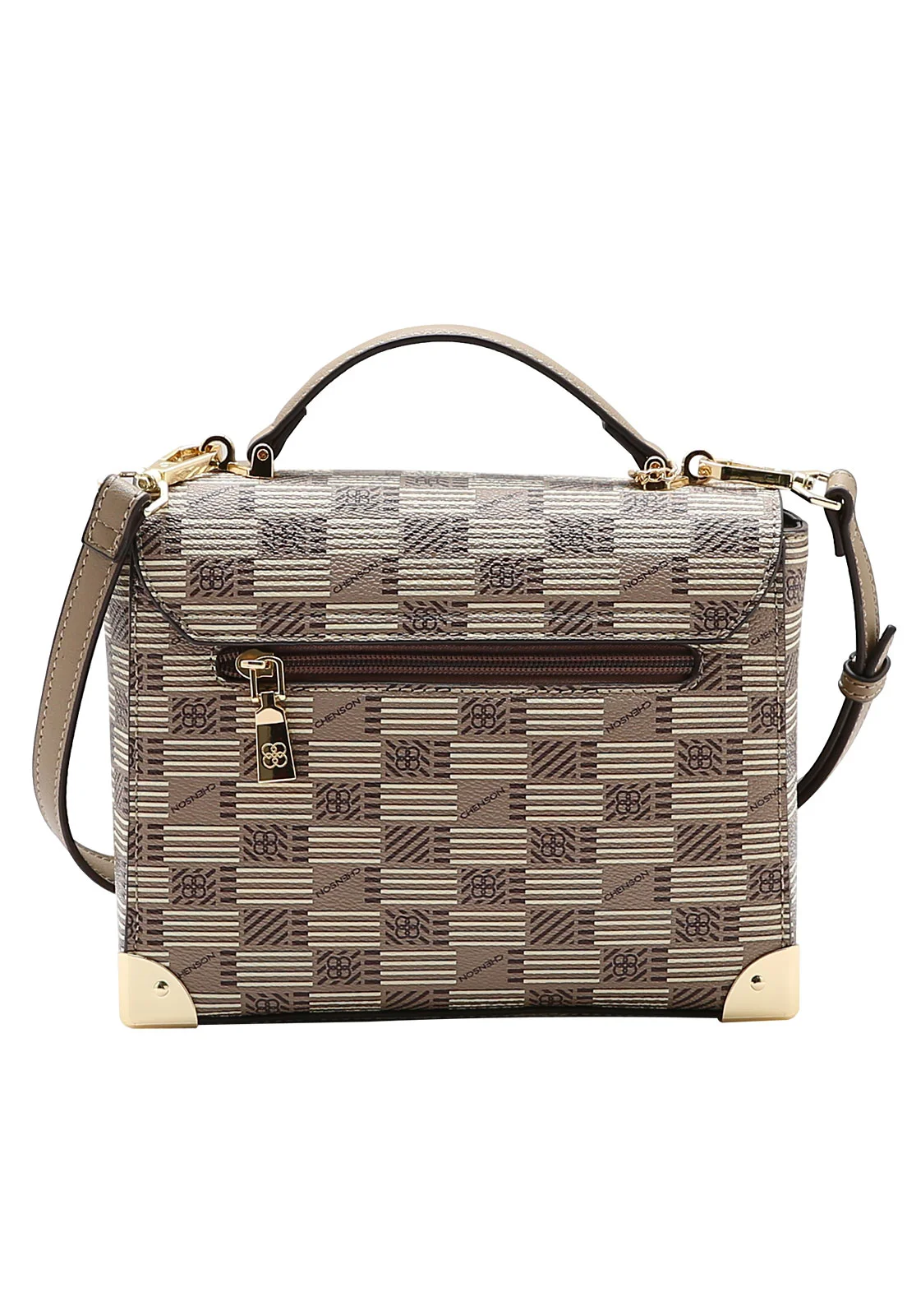 Bolsa Feminina Chenson Mão Art Monograma Bege 3