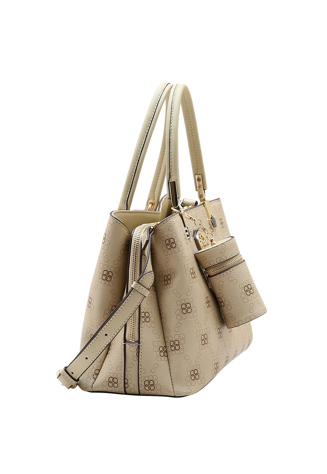 Bolsa Feminina Chenson Mão New Monograma Bege 2
