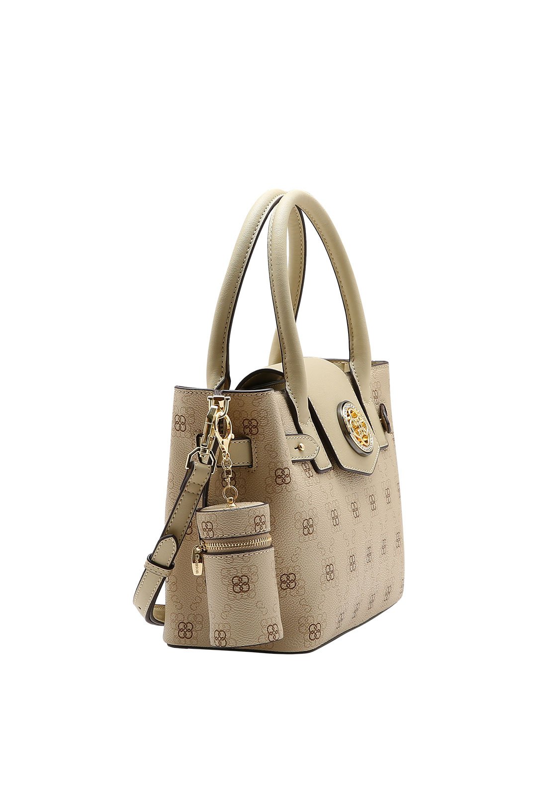 Bolsa Feminina Chenson Mão New Monograma Bege 2