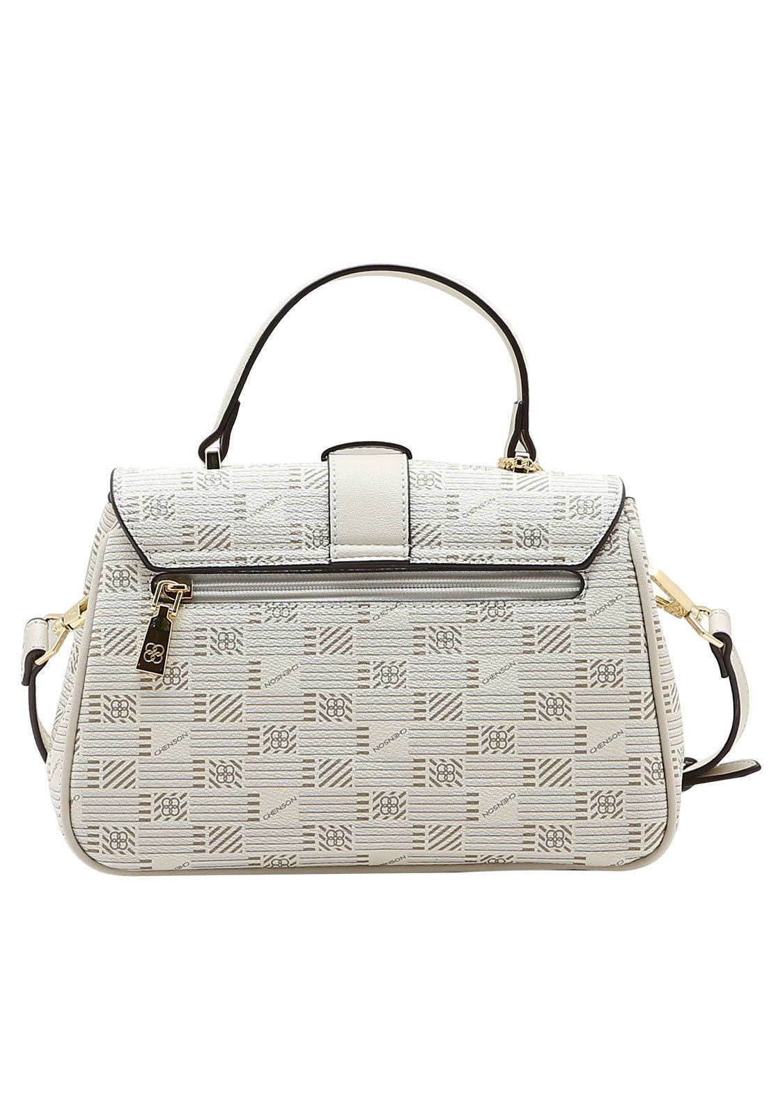 Bolsa Feminina Chenson Mão Art Monograma Branco 3
