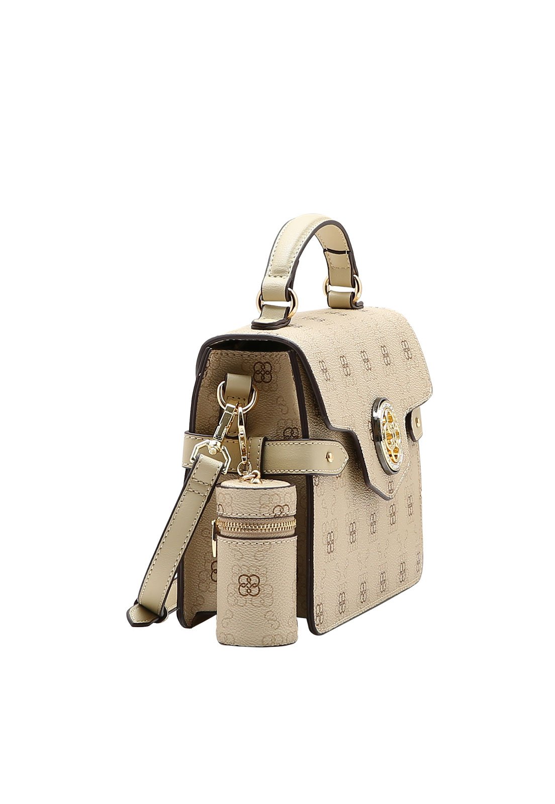 Bolsa Feminina Chenson Mão New Monograma Bege 2