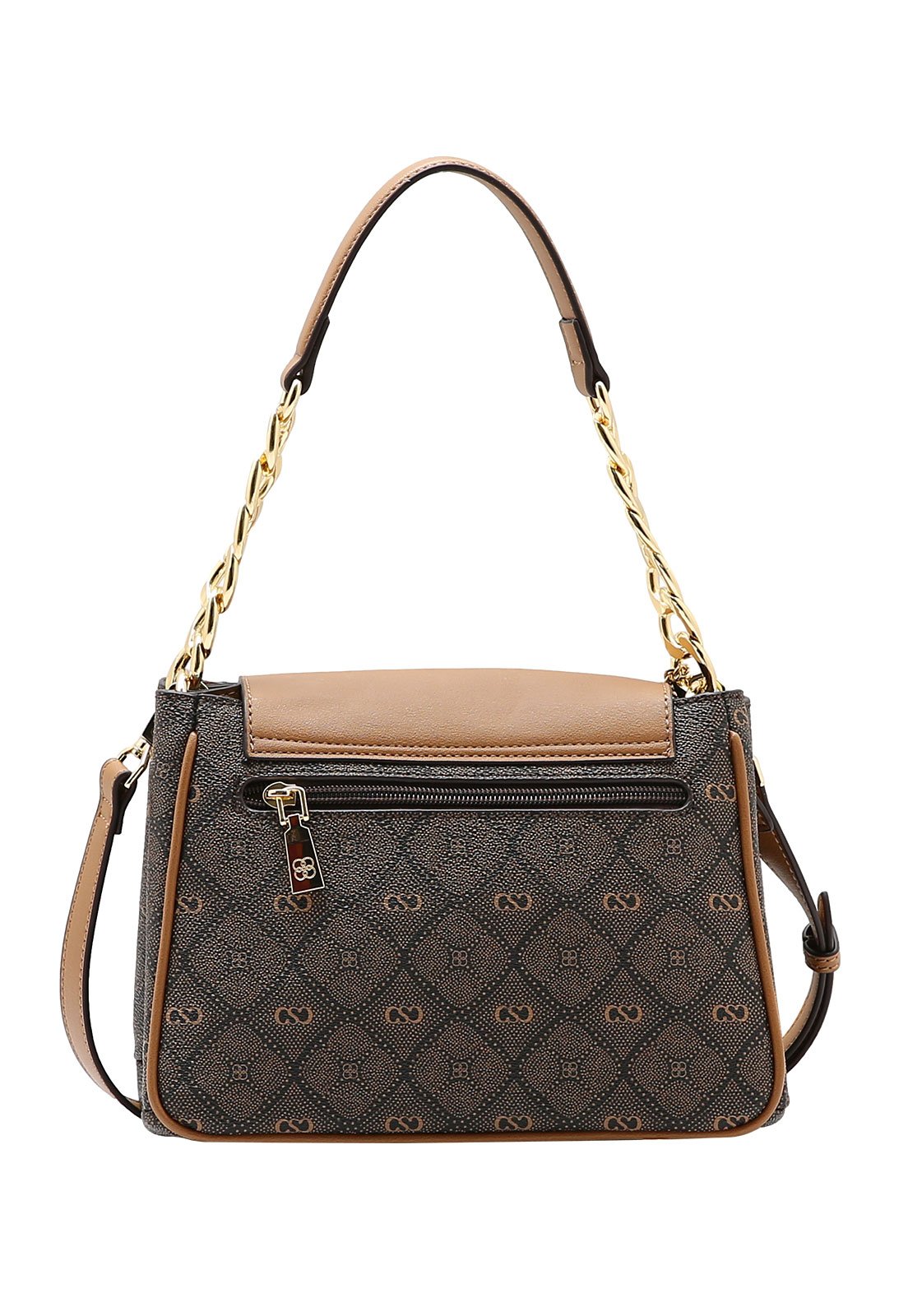Bolsa Feminina Chenson Mão Monograma Pontilhado Café 3