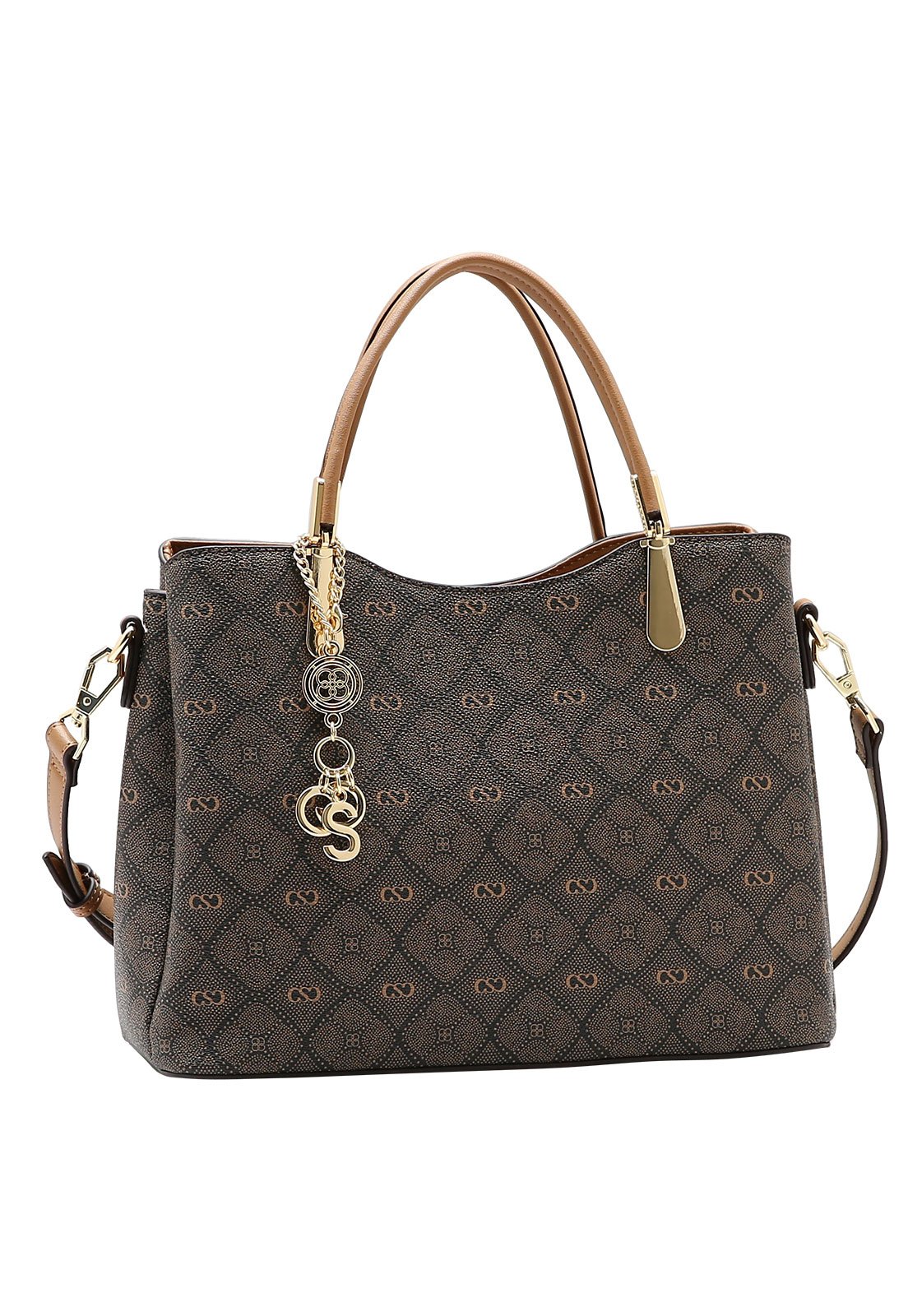 Bolsa Feminina Chenson Mão Monograma Pontilhado