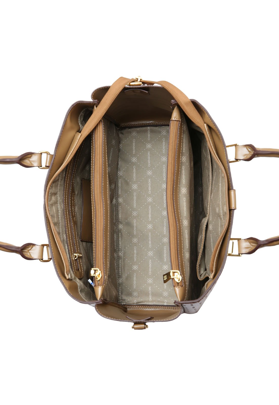 Bolsa Feminina Chenson Mão Matelasse Elegance Bege 4