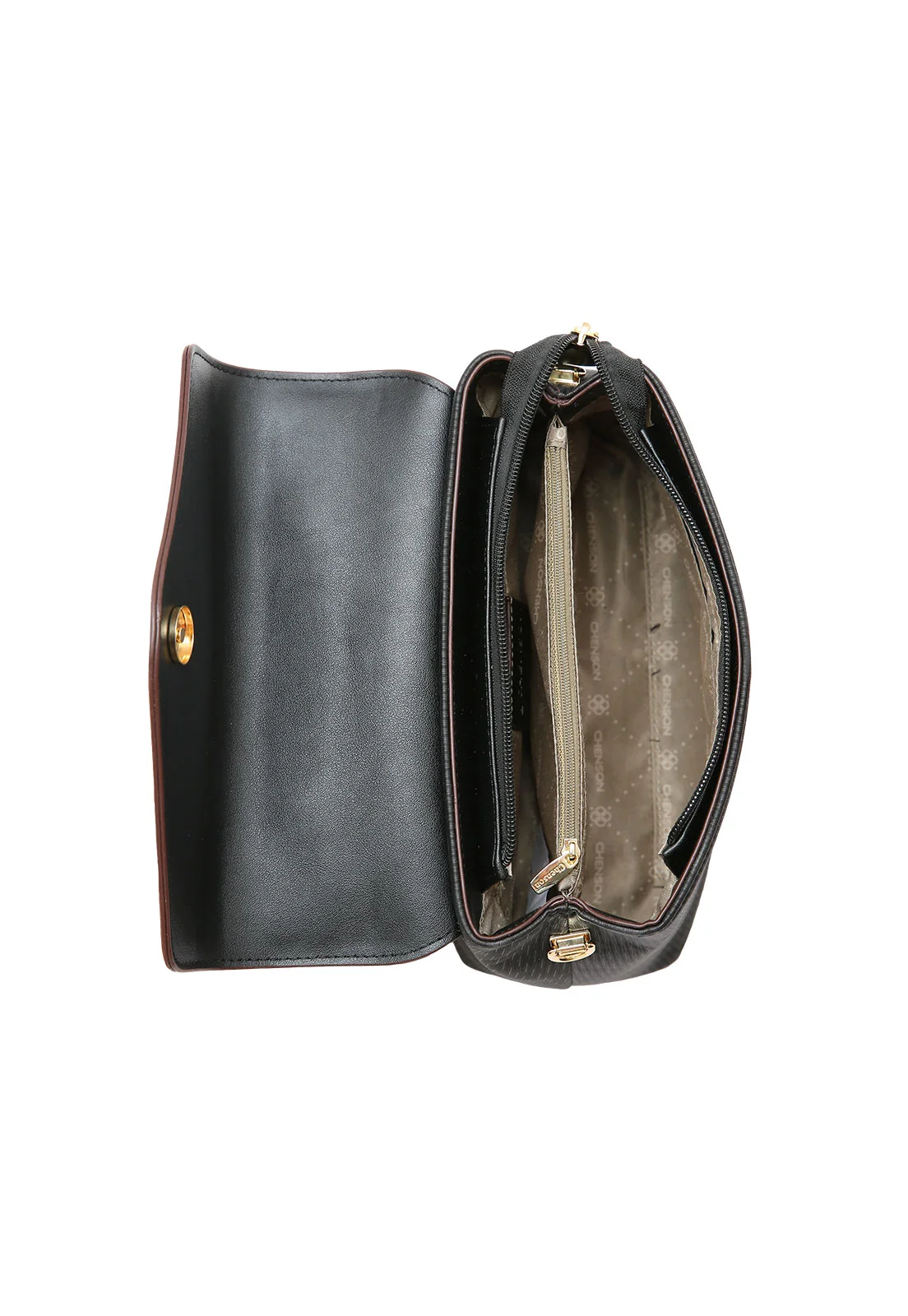 Bolsa Feminina Chenson Mão Logo Chic Preto 4