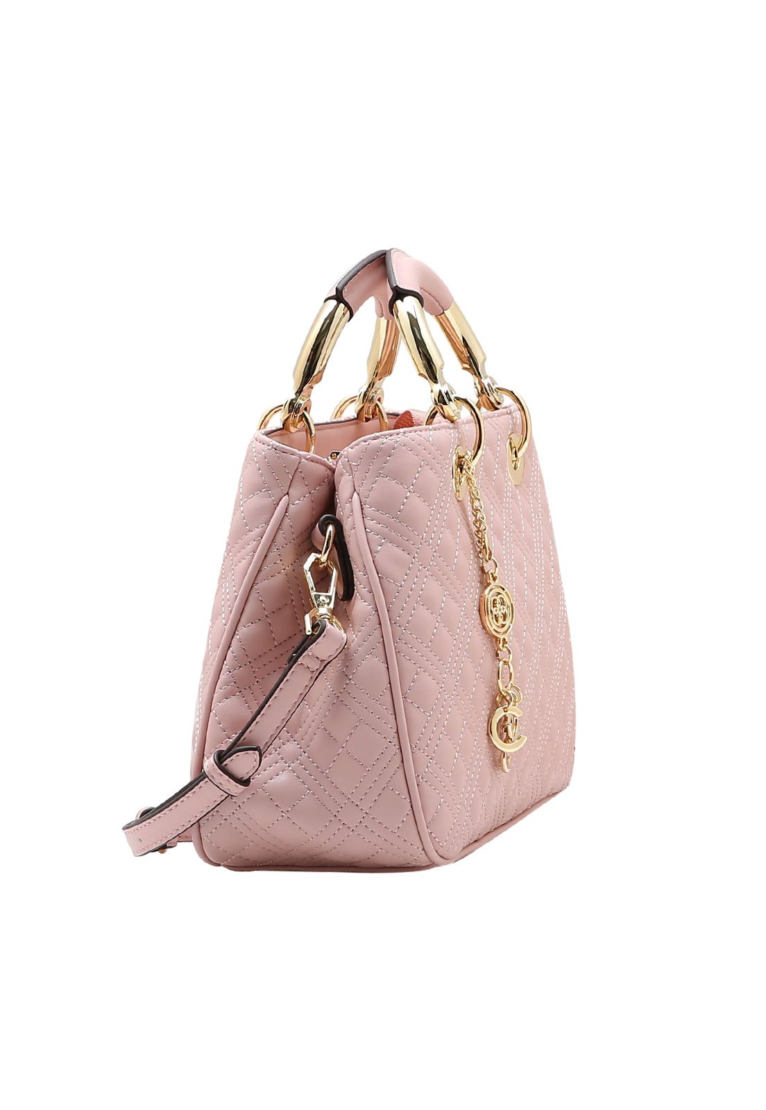 Bolsa Feminina Chenson Mão Matelassê Contemporâneo Rosa 2