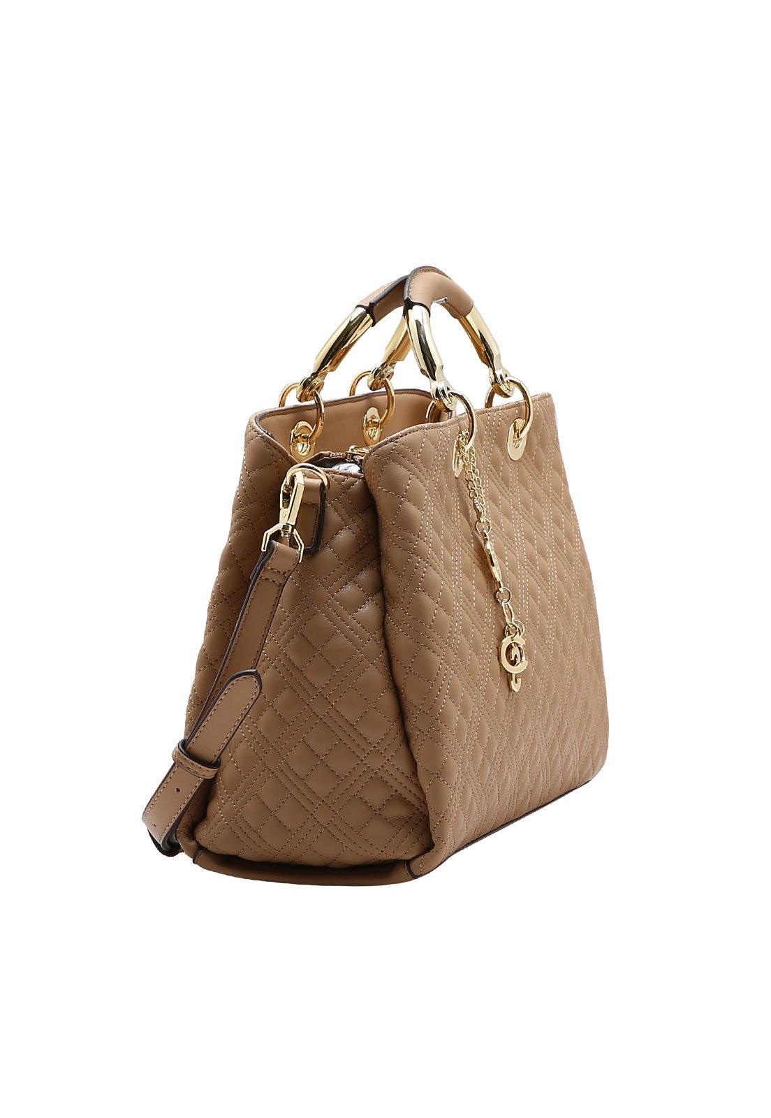 Bolsa Feminina Chenson Mão Matelassê Contemporâneo Bege 2