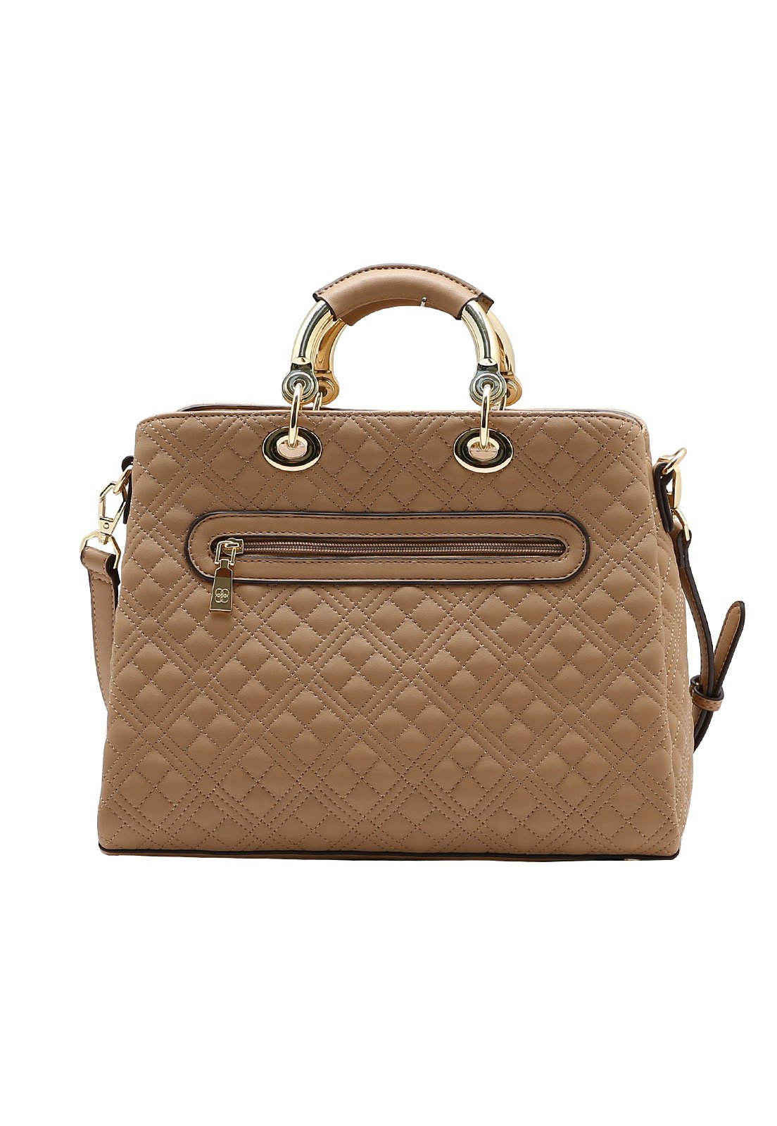 Bolsa Feminina Chenson Mão Matelassê Contemporâneo Bege 3