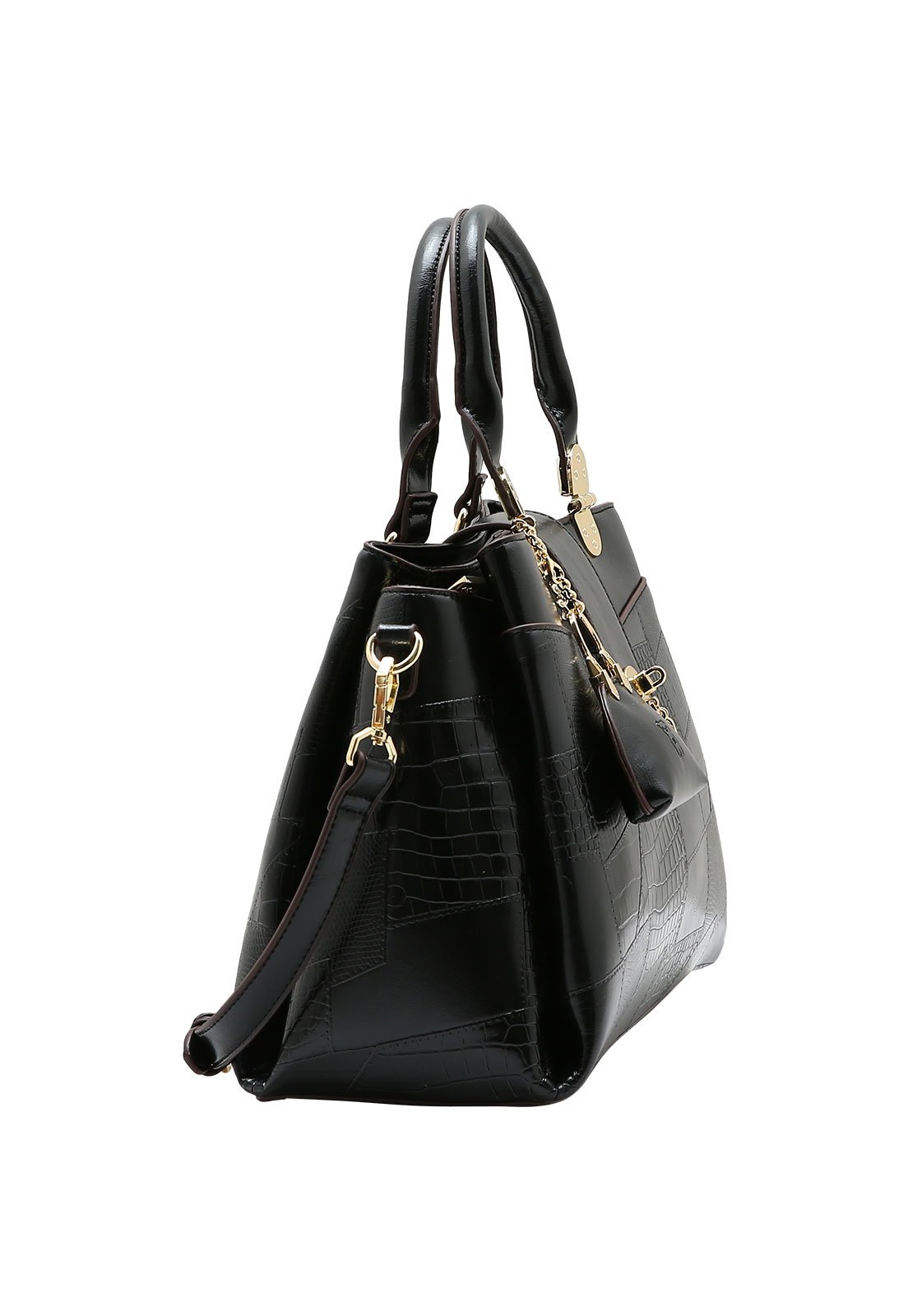 Bolsa Feminina Chenson New Croco Preto 2