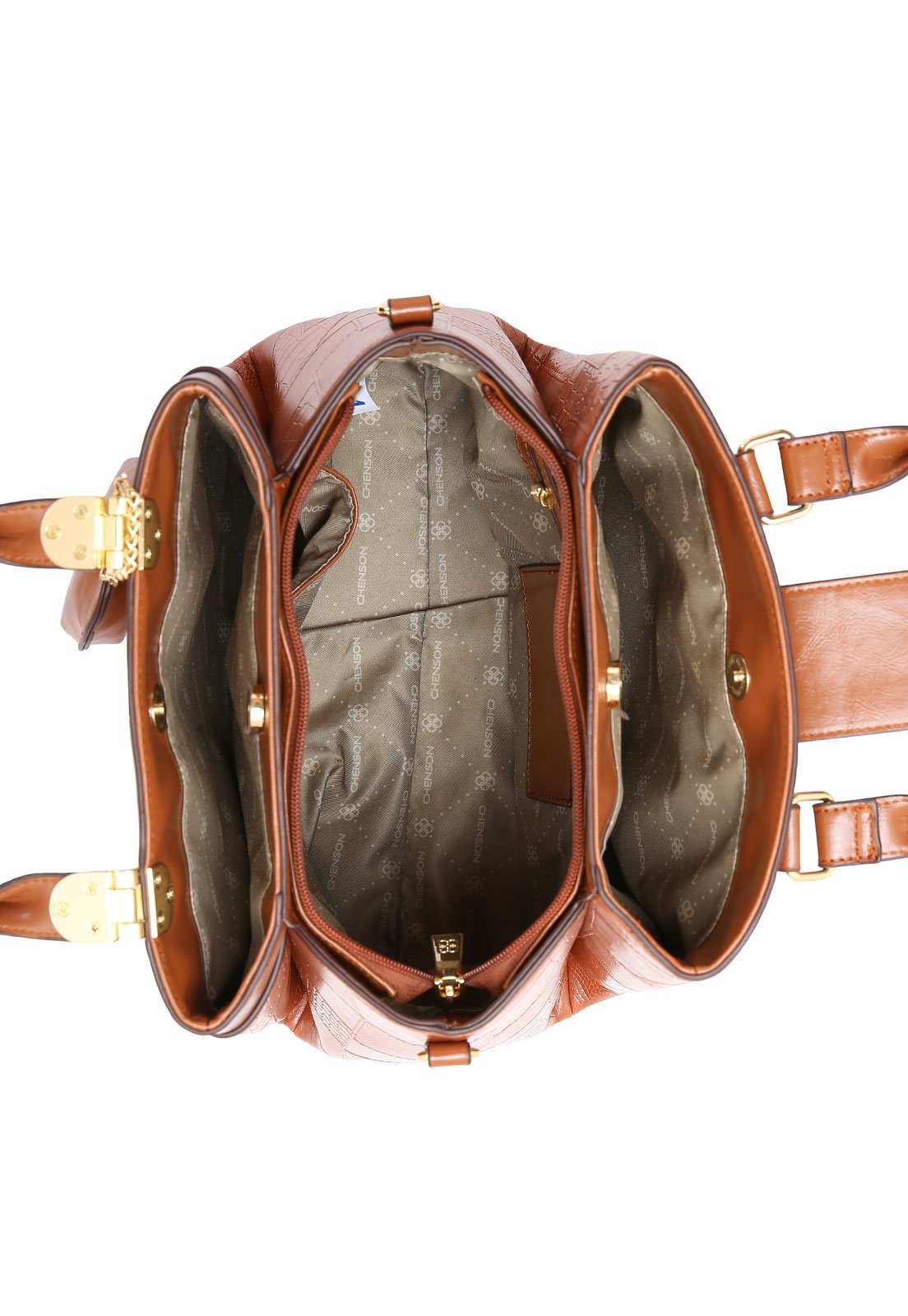 Bolsa Feminina Chenson New Croco Marrom 4