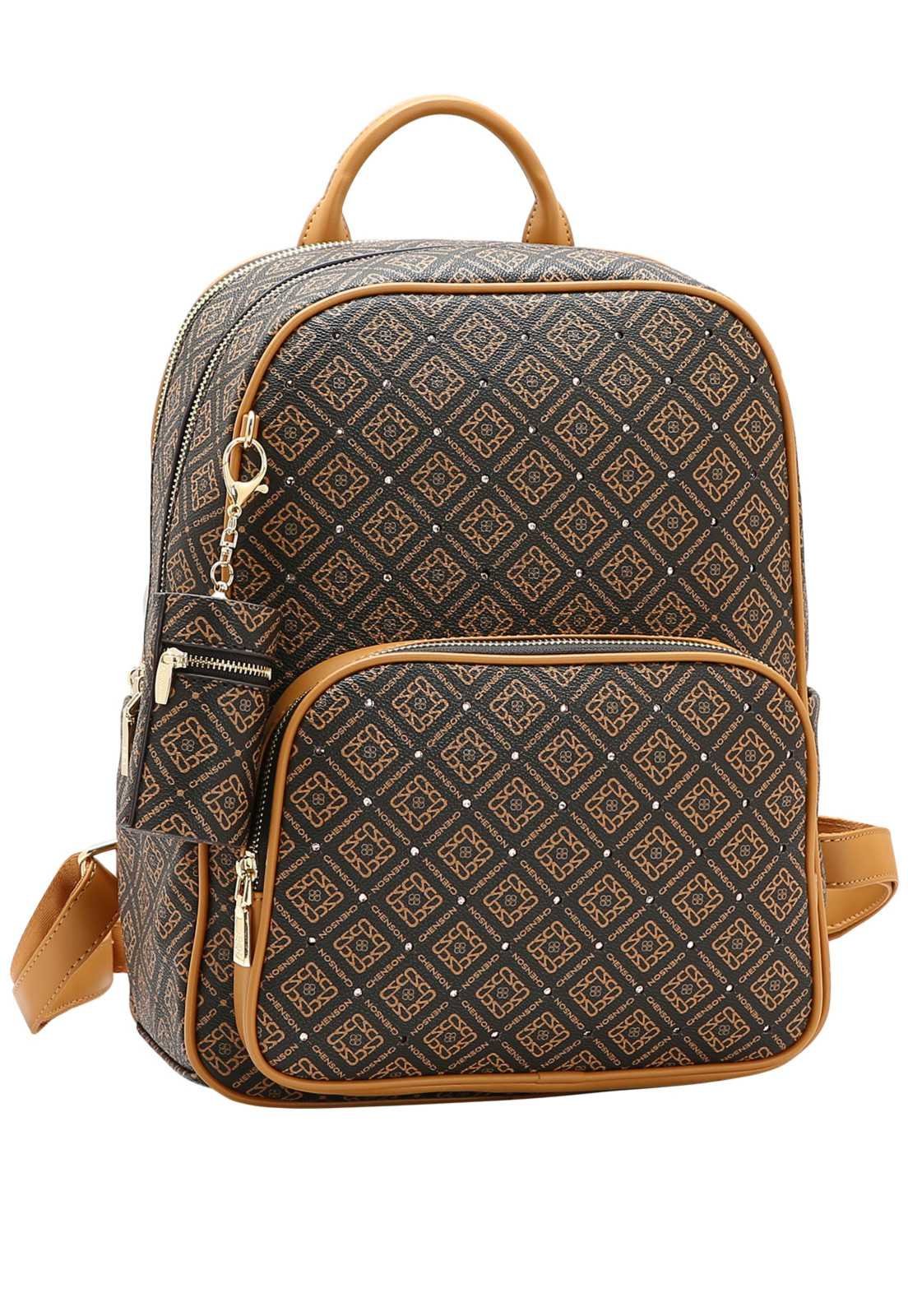 Mochila Feminina Chenson Monograma Luxo