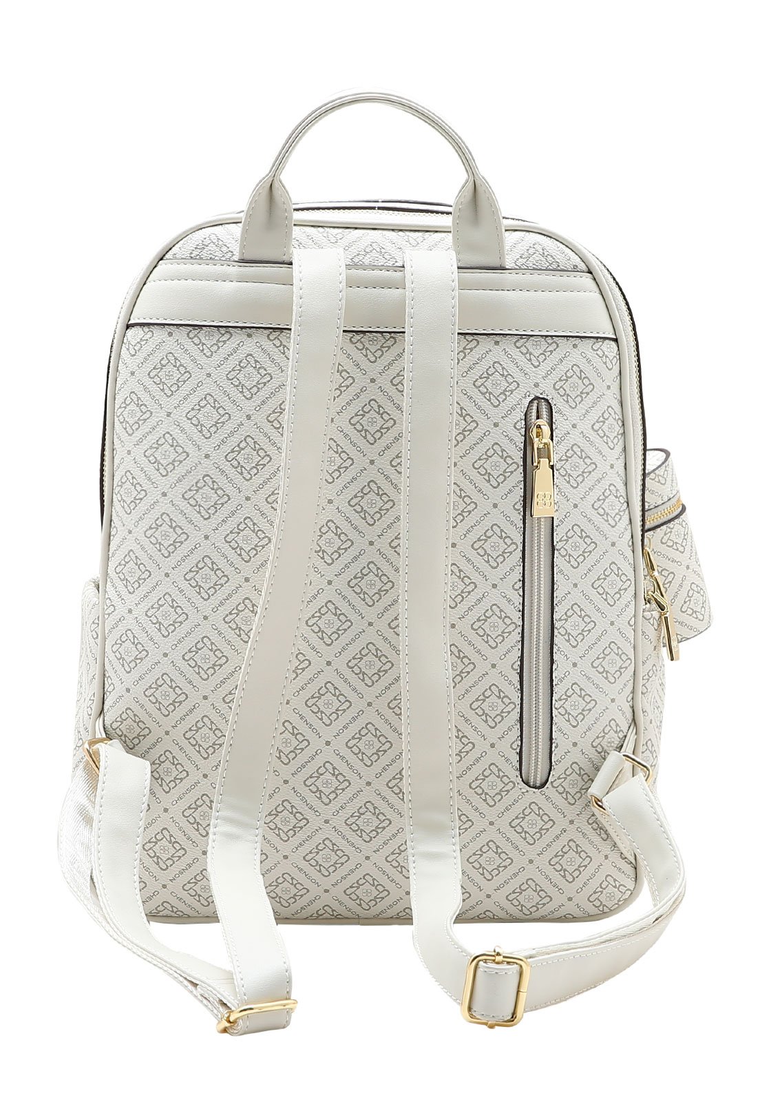 Mochila Feminina Chenson Monograma Luxo Branco 2