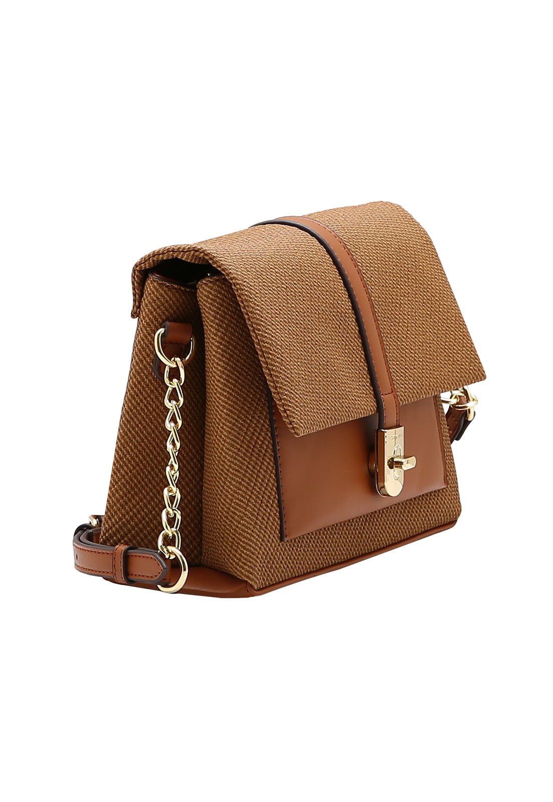 Bolsa Feminina Chenson Transversal Clássico Contemporâneo Marrom 2