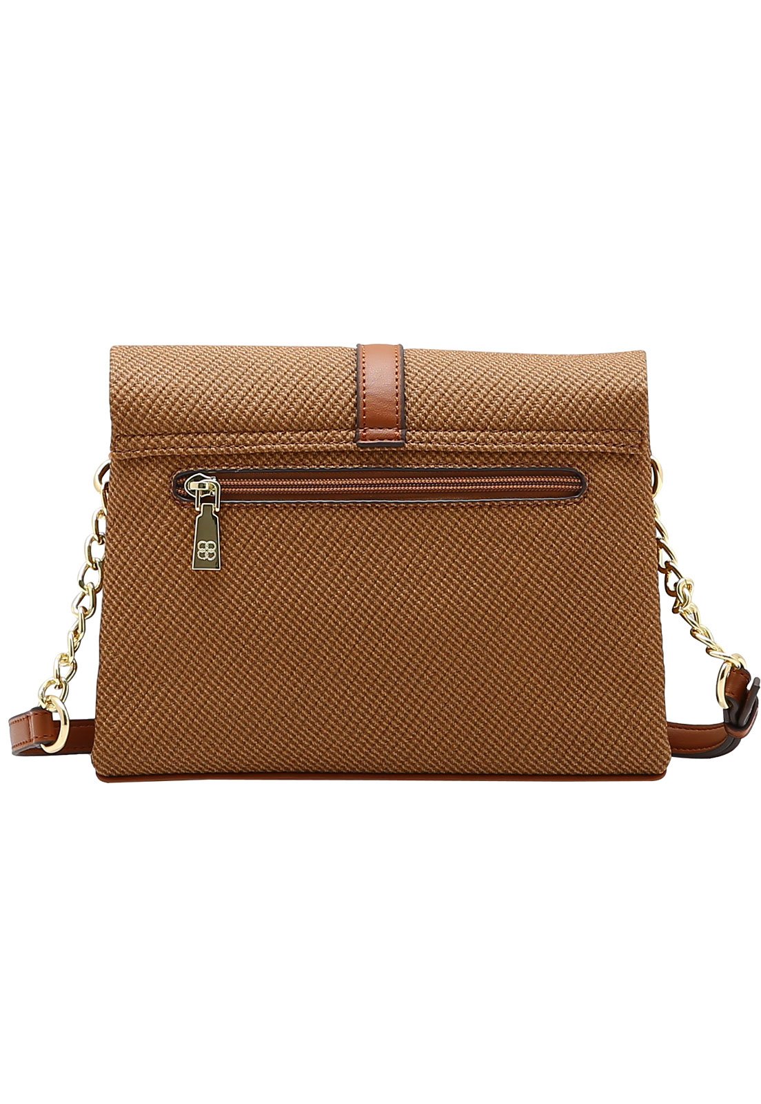 Bolsa Feminina Chenson Transversal Clássico Contemporâneo Marrom 3