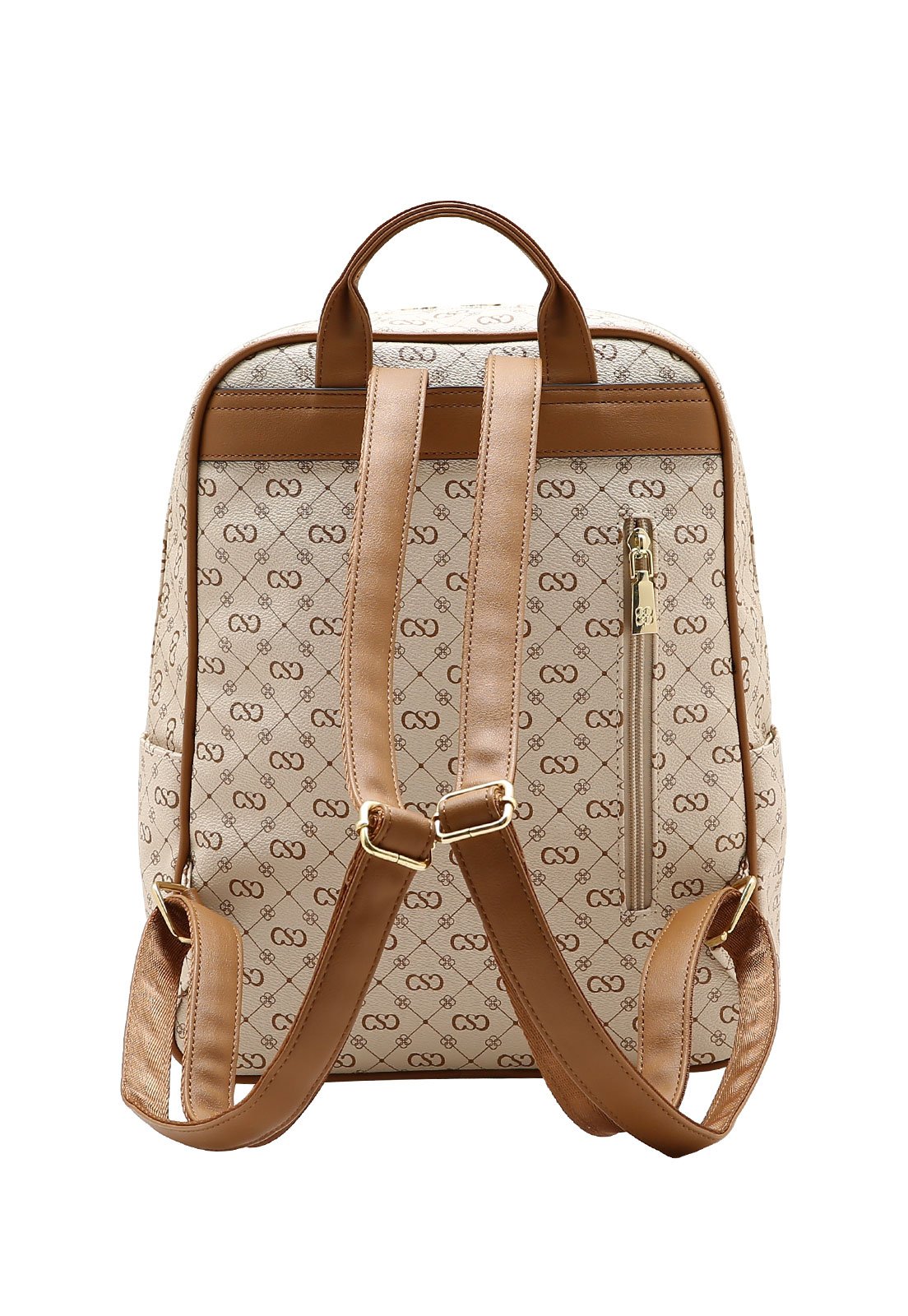 Mochila Feminina Chenson Monograma Elegance Bege 3